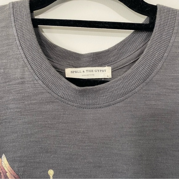 Spell Midnight Rider Graphic Tee T-Shirt 100% Pima Cotton Grey Gray Small - Picture 3 of 6